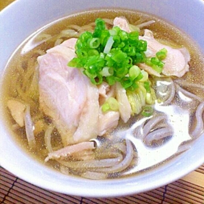 塩麹鶏ハムのお蕎麦